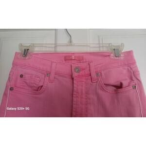 7 for all mankind jeans sz 27 pink women's skinny